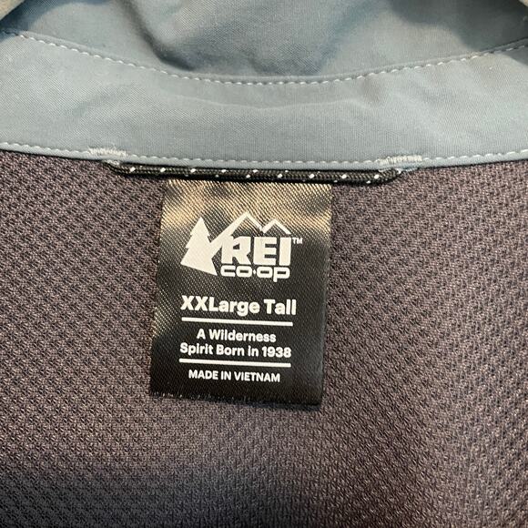 REI Co-op Men's XXL Tall Lightweight Long Sleeve Nylon Button Up Blue Green - Picture 4 of 8